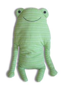 Petpillows polštář ve trvatu zvířátek žabka s pruhy zelená